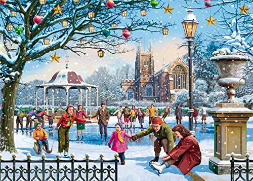 Family Time At Christmas – 4 X 1000 Piece Jigsaw Puzzles (Falcon De Luxe)