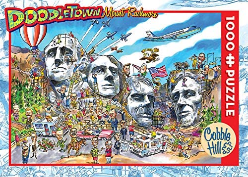 DoodleTown: Mount Rushmore – 1000 Piece Jigsaw Puzzle (Cobble Hill)