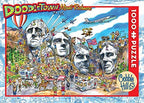 DoodleTown: Mount Rushmore – 1000 Piece Jigsaw Puzzle (Cobble Hill)