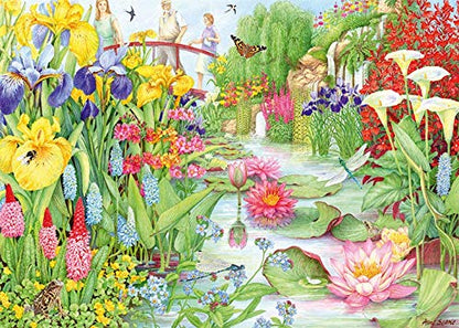 Falcon De Luxe - Flower Show 'The Water Gardens' - 1000 Piece Jigsaw Puzzle