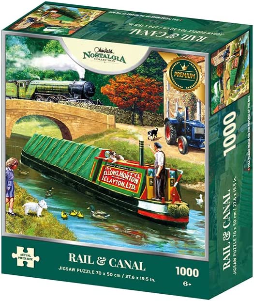 Rail & Canal by Kevin Walsh – 1000 Piece Jigsaw Puzzle (Kidicraft)