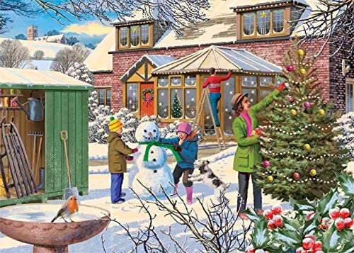 Family Time At Christmas – 4 X 1000 Piece Jigsaw Puzzles (Falcon De Luxe)