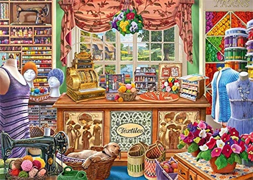 The Haberdashers Shoppe – 1000 Piece Jigsaw Puzzle (Falcon De Luxe)