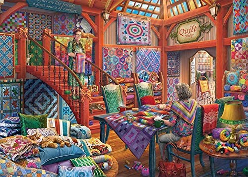 The Quilt Shop – 1000 Piece Jigsaw Puzzle (Falcon De Luxe)