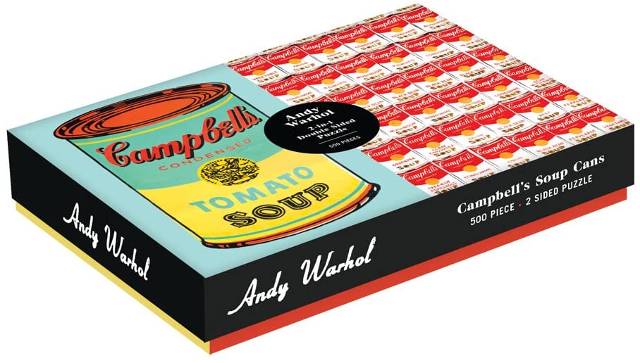 Galison - Andy Warhol Soup Can - 2-sided 500 Piece Jigsaw Puzzle