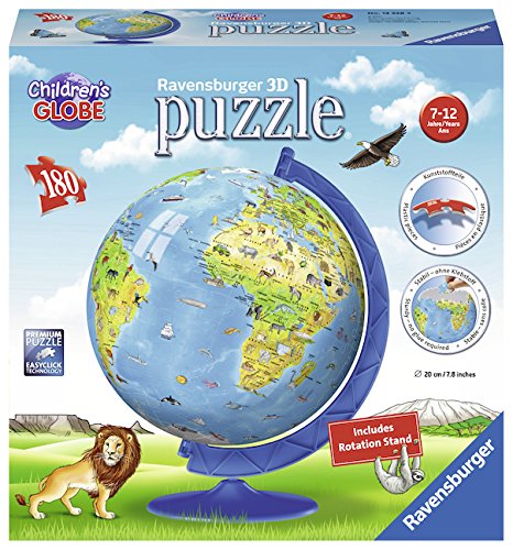 [Damaged Box] Ravensburger Children's World Globe - 180 Piece 3D Jigsaw Puzzle