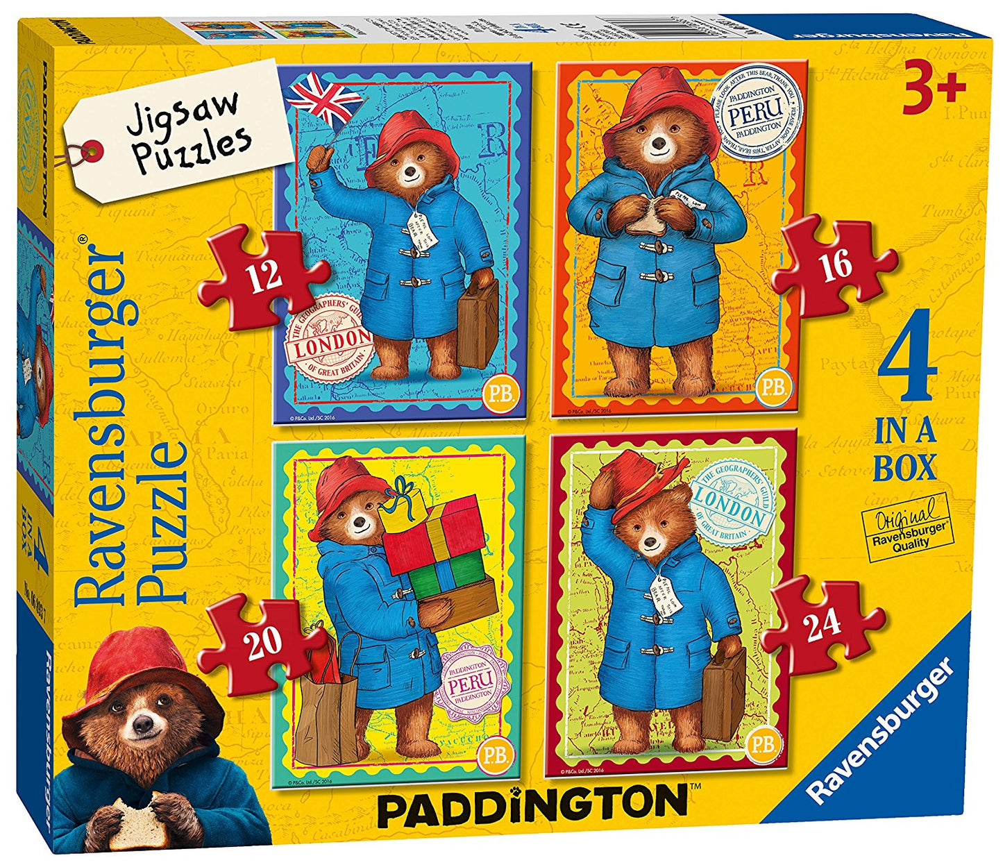 Ravensburger Paddington Bear 4 in a box (12, 16, 20, 24pc) Jigsaw Puzzles