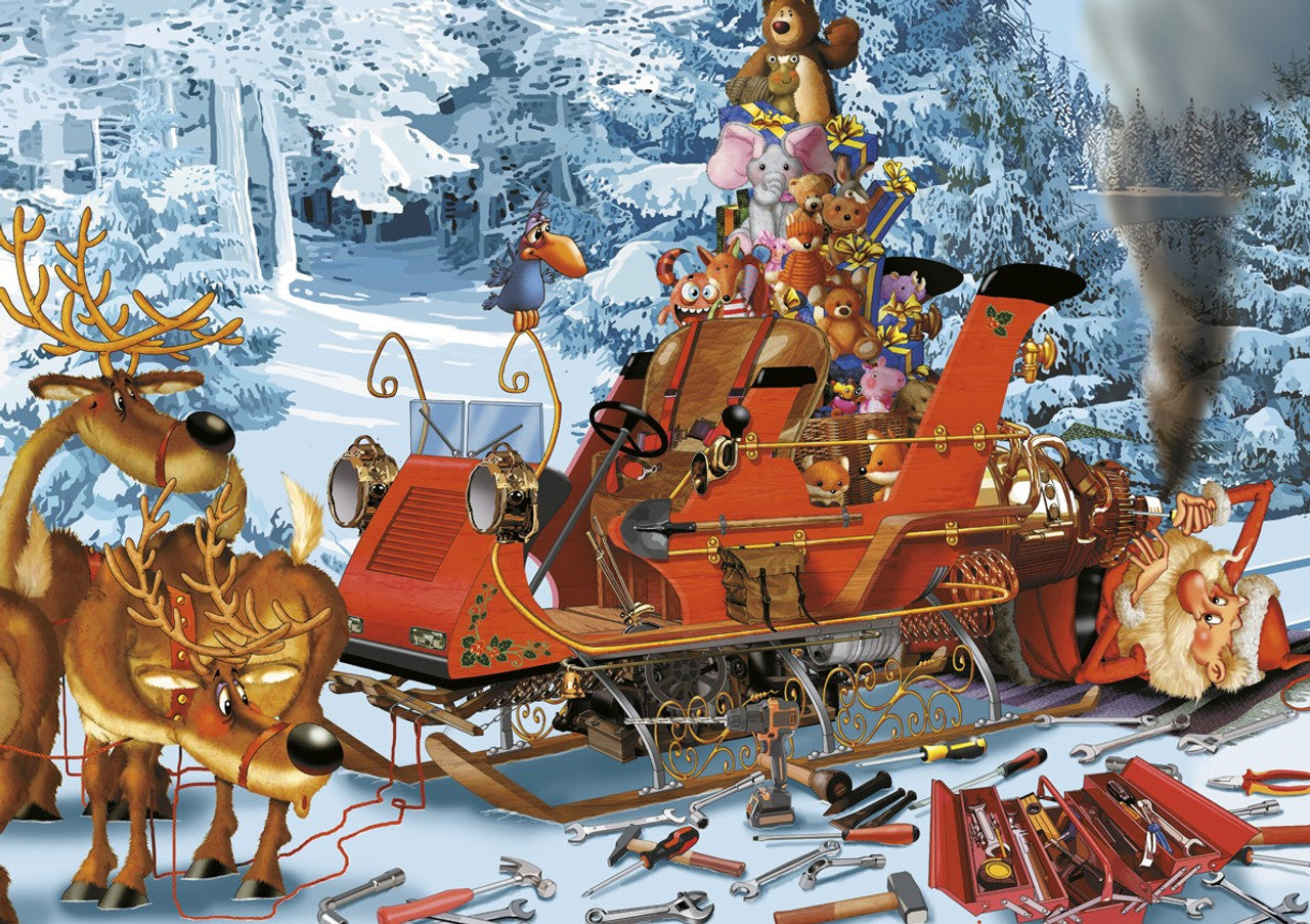 Christmas Sleigh by F Ruyer – 1000 Piece Jigsaw Puzzle (Piatnik)