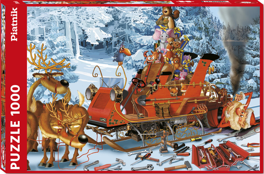 Christmas Sleigh by F Ruyer – 1000 Piece Jigsaw Puzzle (Piatnik)