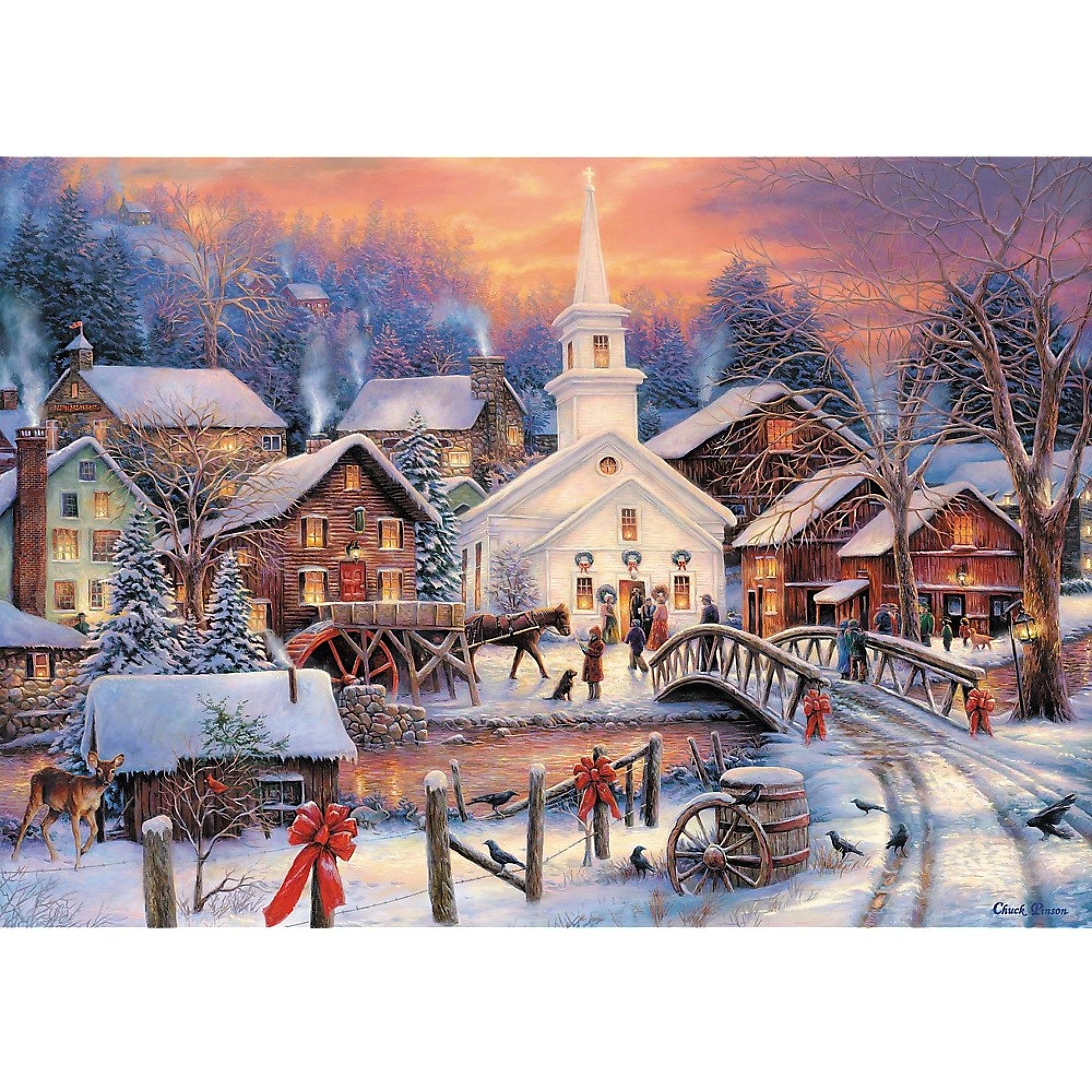 Trefl White Christmas 1000 piece jigsaw puzzle