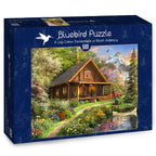 A Log Cabin Somewhere in North America – 500 Piece Jigsaw Puzzle (Bluebird Puzzle)
