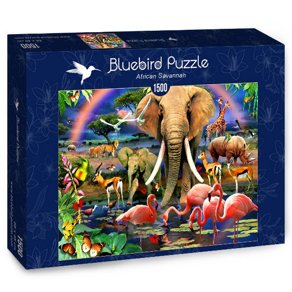 African Savannah – 1500 Piece Jigsaw Puzzle (Bluebird Puzzle)