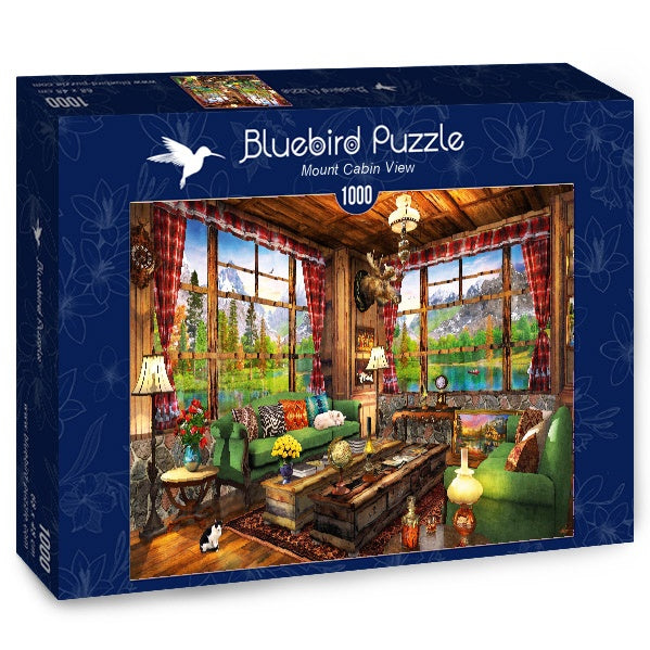 Mount Cabin View – 1000 Piece Jigsaw Puzzle (Bluebird Puzzle) - Completed Puzzle