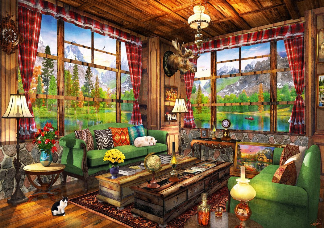 Mount Cabin View – 1000 Piece Jigsaw Puzzle (Bluebird Puzzle)