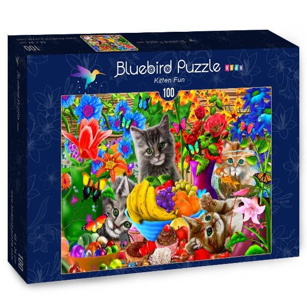 Bluebird Puzzle 70393 Kitten Fun 100 piece jigsaw puzzle