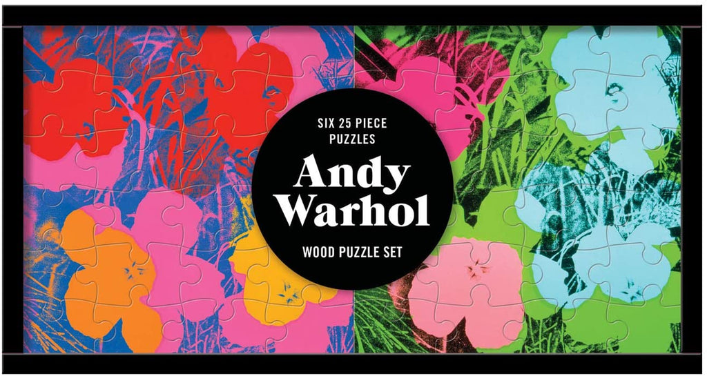 Andy Warhol Wood Puzzle Set – 6 x 25 Piece Jigsaw Puzzles (Galison)