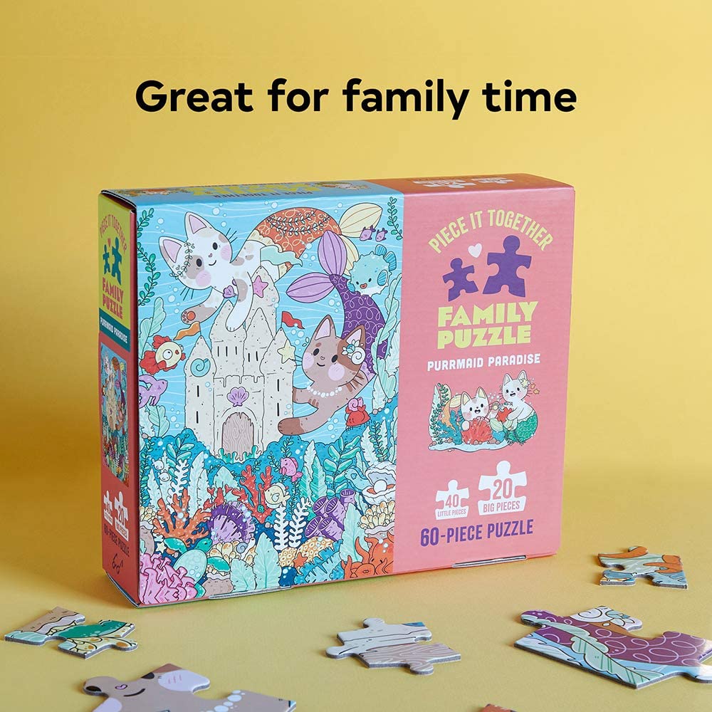 Purrmaid Paradise – 60 Piece Jigsaw Puzzle (Galison)