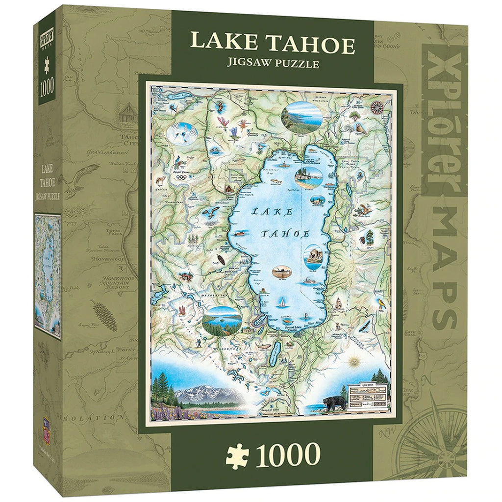 Lake Tahoe by Xplorer Maps – 1000 Piece Jigsaw Puzzle (Master Pieces)