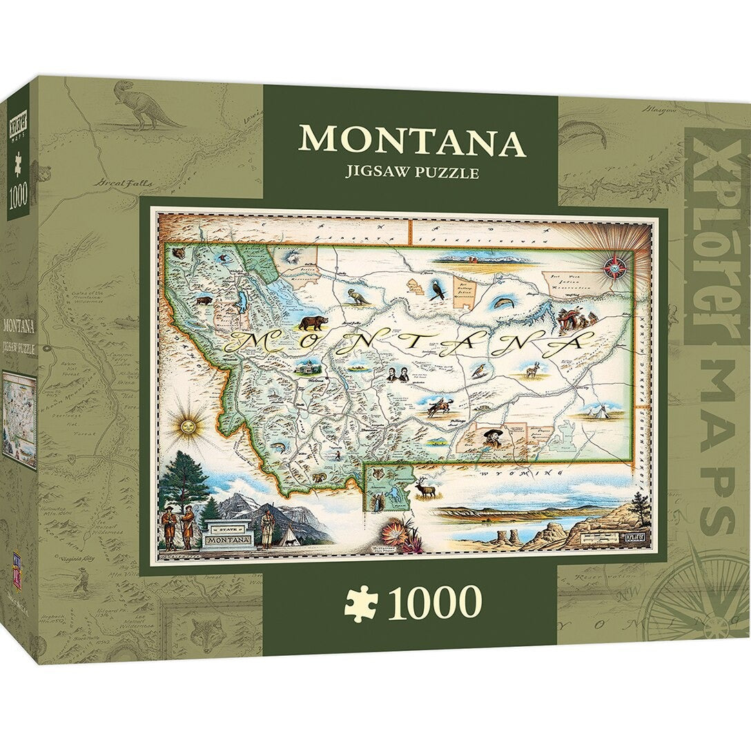Montana by Xplorer Maps – 1000 Piece Jigsaw Puzzle (Master Pieces)