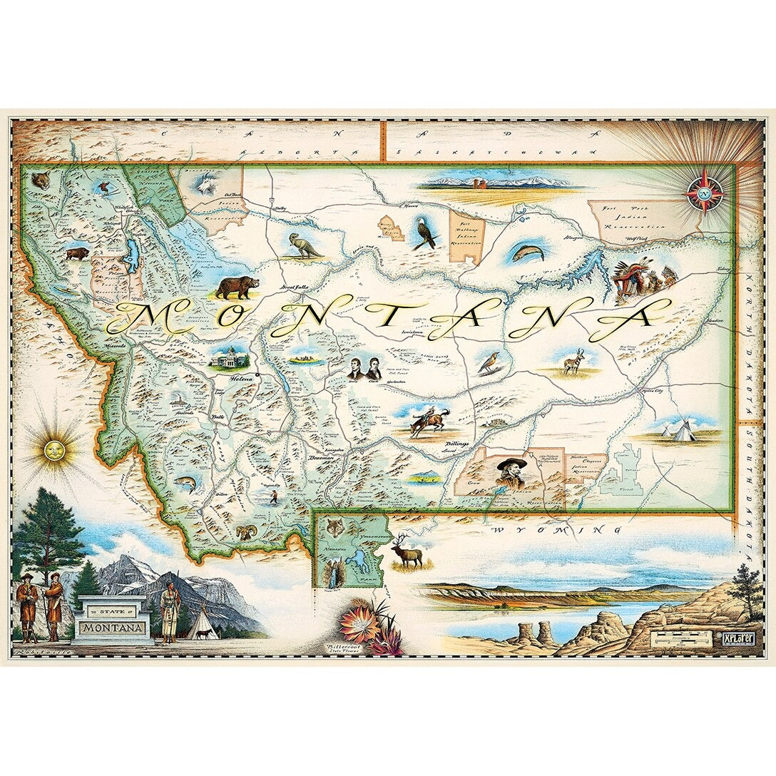 Montana by Xplorer Maps – 1000 Piece Jigsaw Puzzle (Master Pieces)