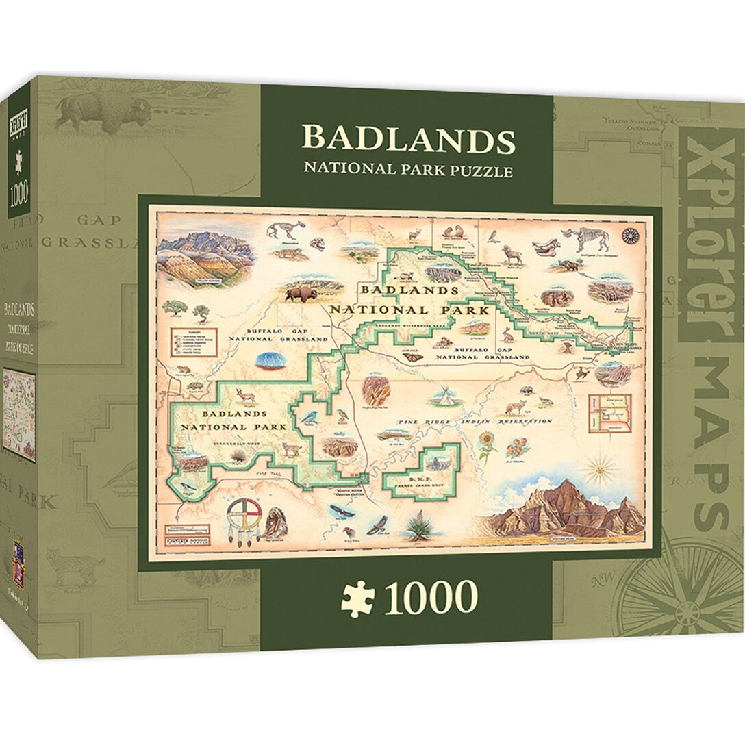 Badlands Map – 1000 Piece Jigsaw Puzzle (Master Pieces)