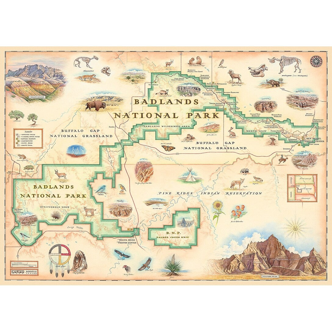Badlands Map – 1000 Piece Jigsaw Puzzle (Master Pieces)
