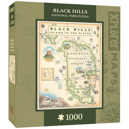 Master Pieces - Black Hills Map - 1000 Piece Jigsaw Puzzle