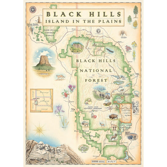 Master Pieces - Black Hills Map - 1000 Piece Jigsaw Puzzle