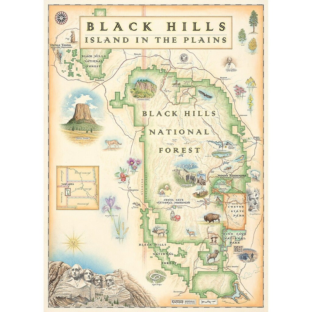 Black Hills Map – 1000 Piece Jigsaw Puzzle (Master Pieces)
