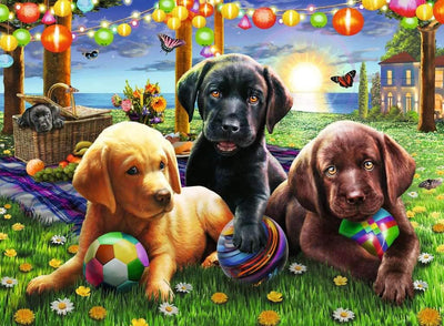 Puppy Picnic – 100 XXL Piece Jigsaw Puzzle (Ravensburger)
