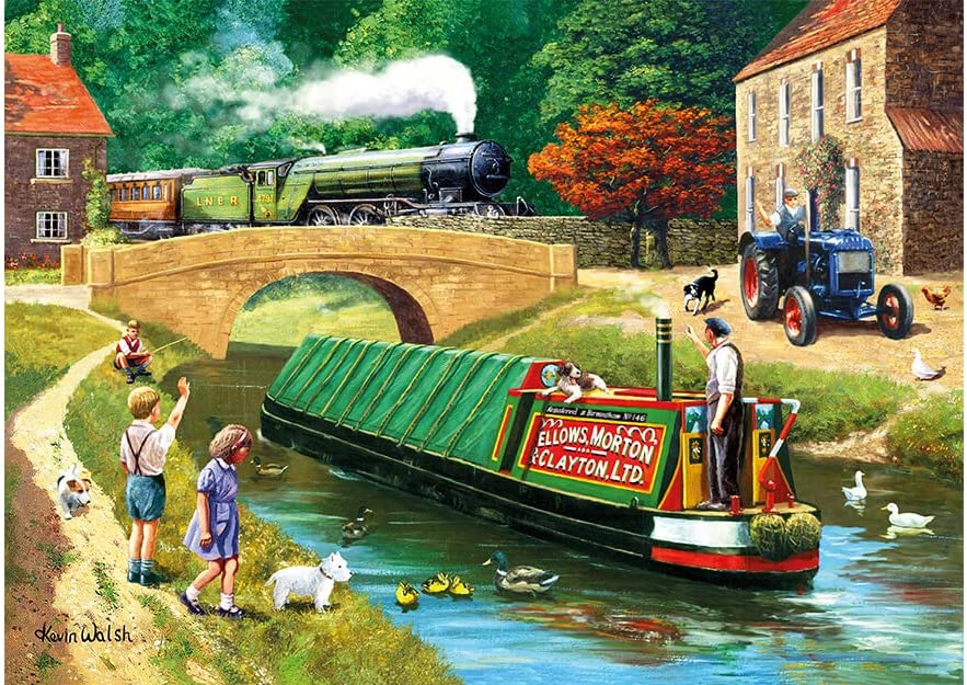 Rail & Canal by Kevin Walsh – 1000 Piece Jigsaw Puzzle (Kidicraft)