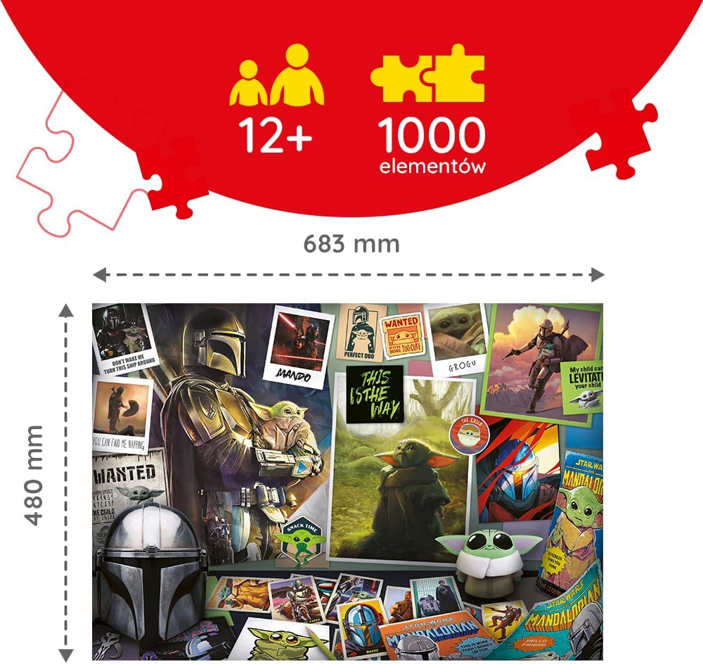 Star Wars Mandalorian – 1000 Piece Jigsaw Puzzle (Trefl)