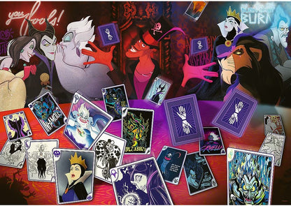Trefl - Disney Villains - Only Good Cards - 1000 Piece Jigsaw Puzzle