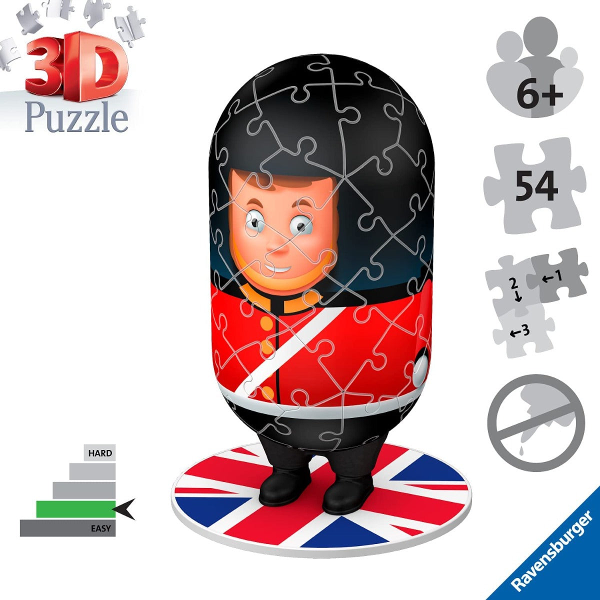 Ravensburger - London Royal Guard - Shaped 3D Jigsaw Puzzle