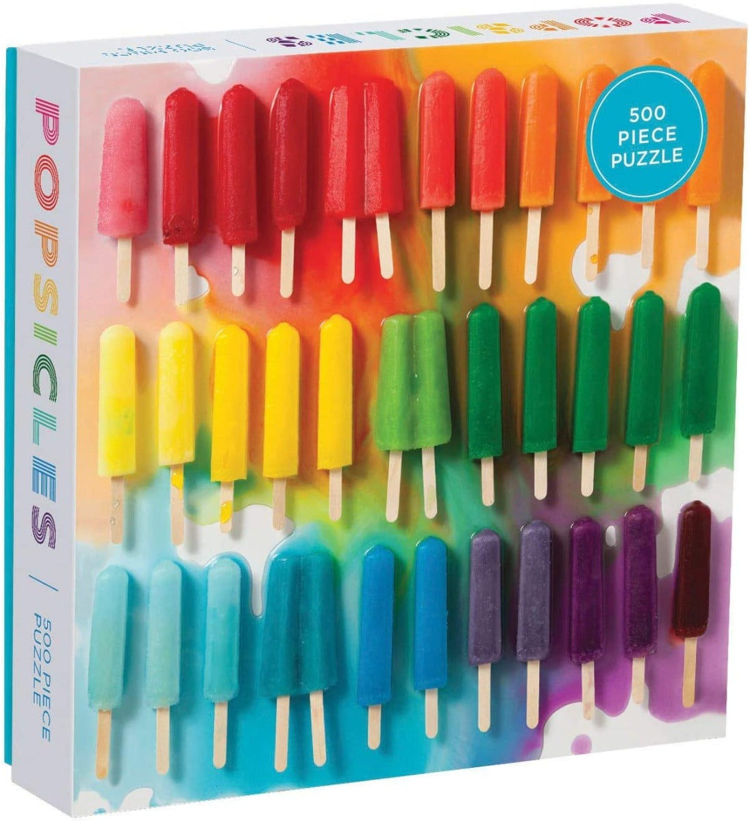 Galison - Rainbow Popsicles - 500 Piece Jigsaw Puzzle