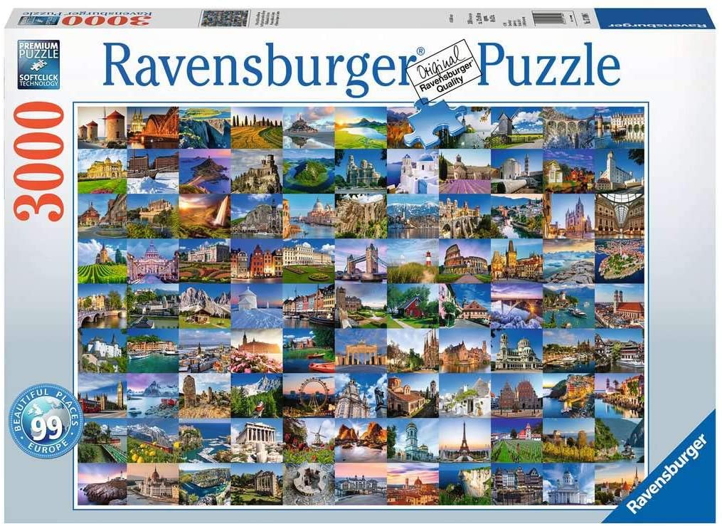 99 Beautiful Places in Europe – 3000 Piece Jigsaw Puzzle (Ravensburger)