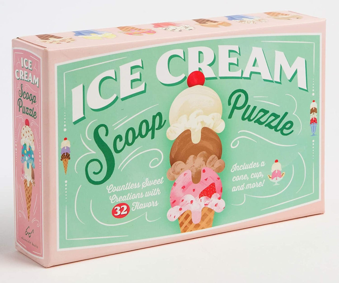Ice Cream Scoop Puzzle: Countless Sweet Creations with 32 Flavours – Jigsaw Puzzle (Galison)