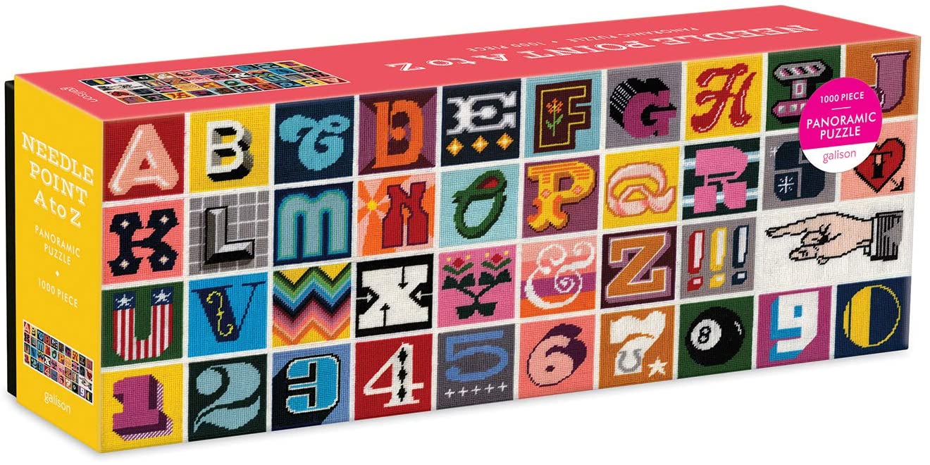 Needlepoint A to Z – 1000 Piece Jigsaw Puzzle (Galison)