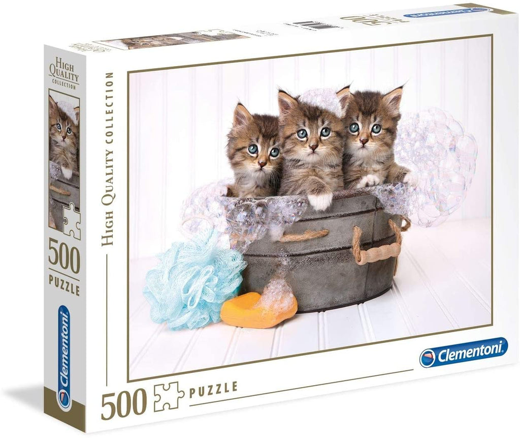 Kittens and Soap – 500 Piece Jigsaw Puzzle (Clementoni)