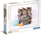 Kittens and Soap – 500 Piece Jigsaw Puzzle (Clementoni)