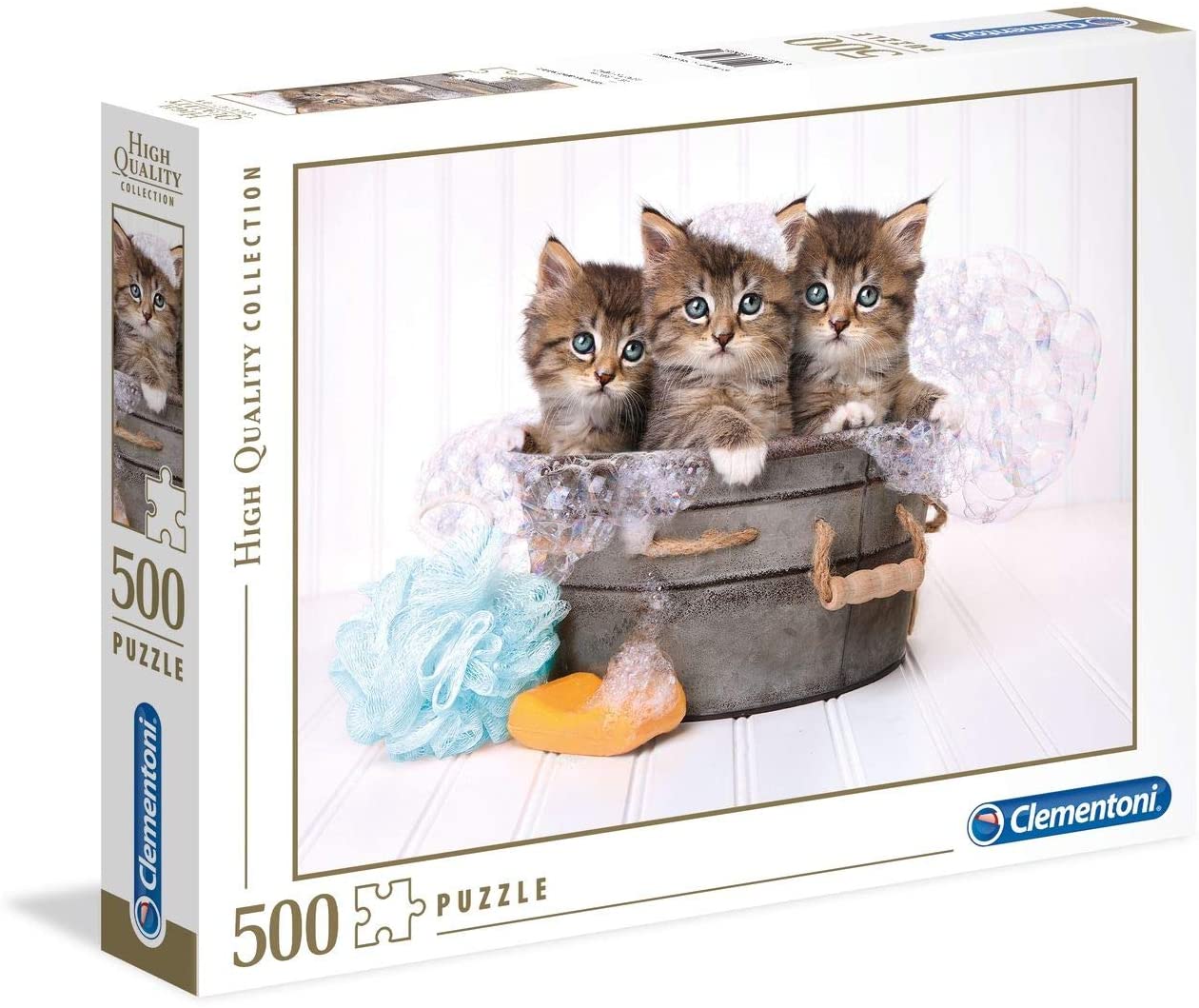 Kittens and Soap – 500 Piece Jigsaw Puzzle (Clementoni)