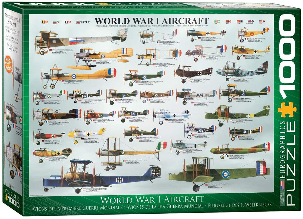 World War I Aircraft – 1000 Piece Jigsaw Puzzle (Eurographics)