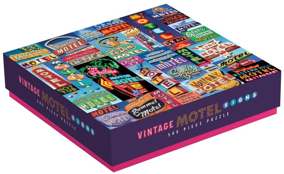 Vintage Motel Signs – 500 Piece Jigsaw Puzzle (Galison)