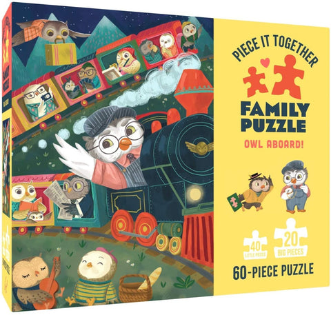 Owl Aboard! – 60 Piece Jigsaw Puzzle (Galison)