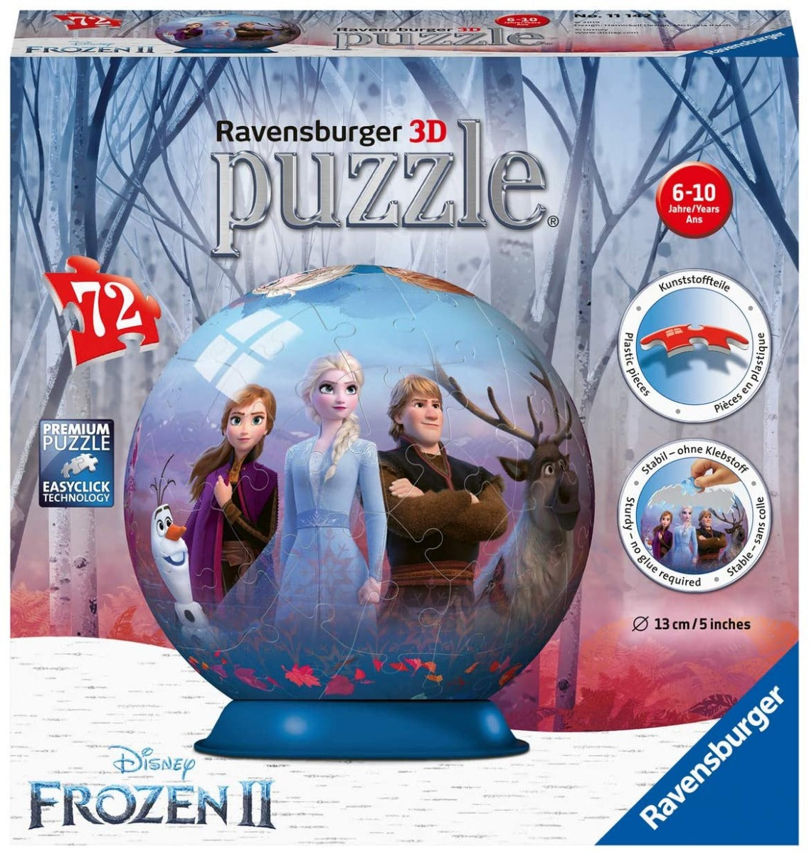 Ravensburger 11142 Disney Frozen 2 - 72 Piece 3D Jigsaw Puzzle Ball