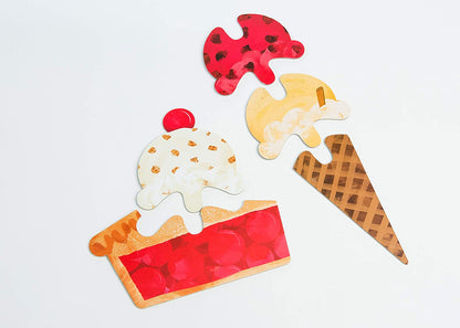 Galison - Ice Cream Scoop Puzzle : Countless Sweet Creations with 32 Flavours