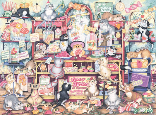 Ravensburger - Crazy Cats Mr Catkin's Confectionery - 500 Piece Jigsaw Puzzle
