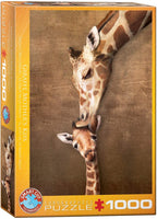 Giraffe Mother's Kiss – 1000 Piece Jigsaw Puzzle (Eurographics)