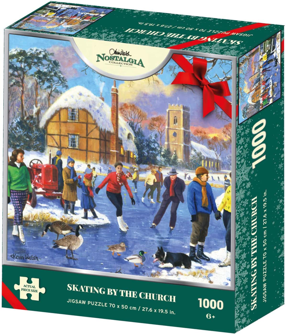 Skating By The Church by Kevin Walsh – 1000 Piece Jigsaw Puzzle (Kidicraft)