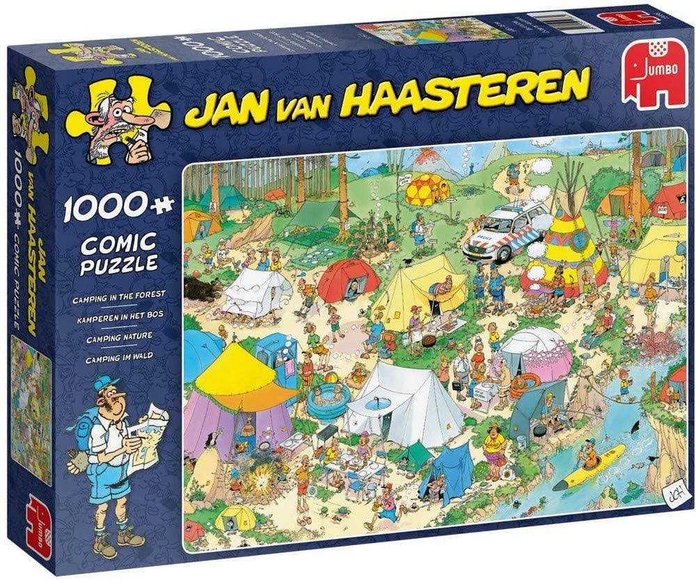 Camping In The Forest by Jan Van Haasteren – 1000 Piece Jigsaw Puzzle (Jan Van Haasteren)